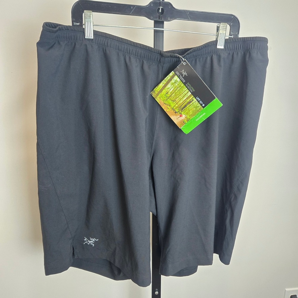 Arcteryx Incendo Long Shorts Mens XL Black Endorphin Trail Running UPF 50 New